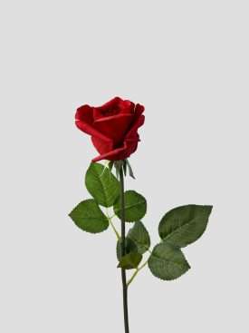 Kunstblumen kaufen Real Touch Rose rot Design Victoria täuschend echt 45 cm hoch.