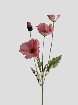 Kunstblumen kaufen Premium Klatschmohn Real Touch Qualität 63 cm